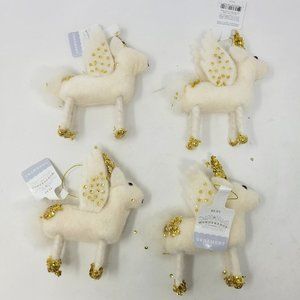 Target Wondershop White & Gold Pegasus Holiday Christmas Ornament flying Horse